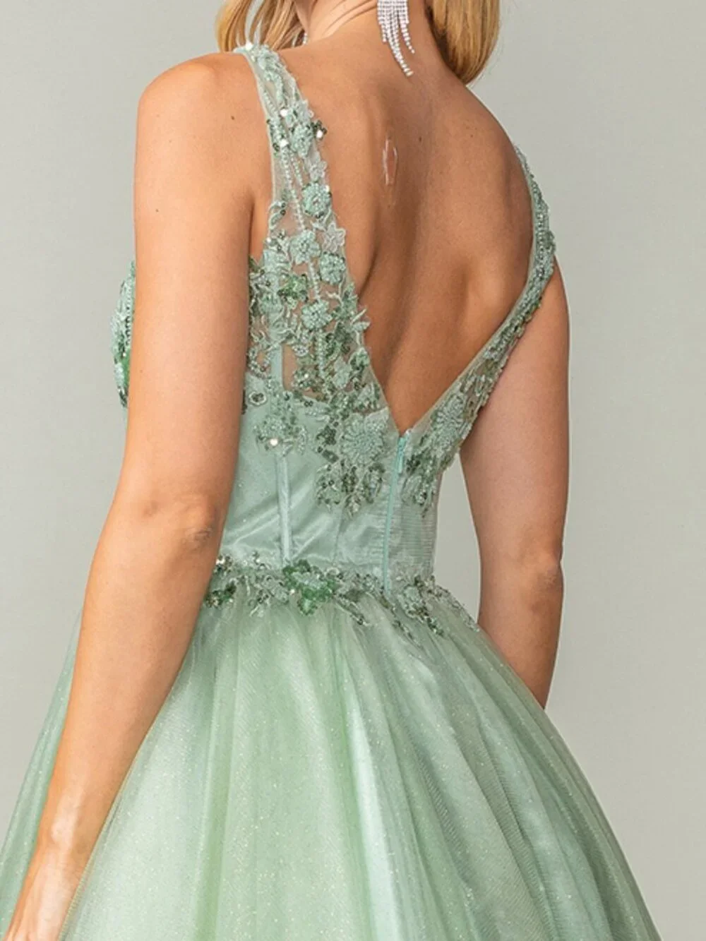 New Champagne Romantic Mini Homecoming Dress w/ Sequins Embroidery DQ 3374_5